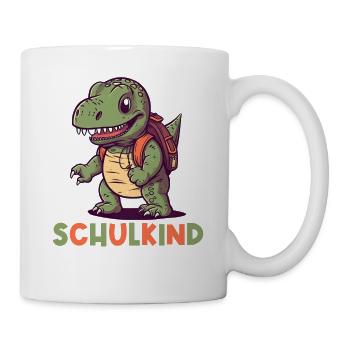 School Enrollment Dinosaur Dino TRex Schoolchild 2024 - Mug - white - Right