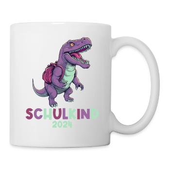 School Enrollment Dinosaur Dino TRex Schoolchild 2024 - Mug - white - Right