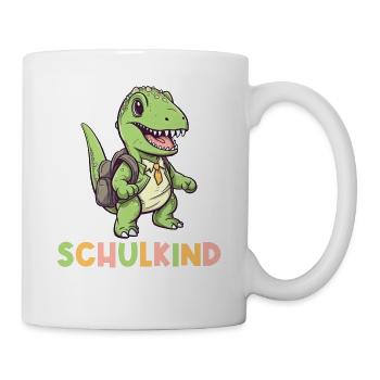 School Enrollment Dinosaur Dino TRex Schoolchild 2024 - Mug - white - Right