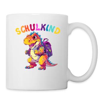 School Enrollment Dinosaur Dino TRex Schoolchild 2024 - Mug - white - Right