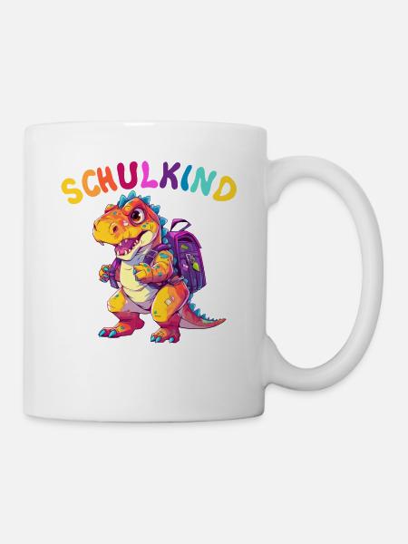 Einschulung Dinosaurier Dino TRex Schulkind 2024 - Tasse - Weiß