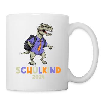 School Enrollment Dinosaur Dino TRex Schoolchild 2024 - Mug - white - Right