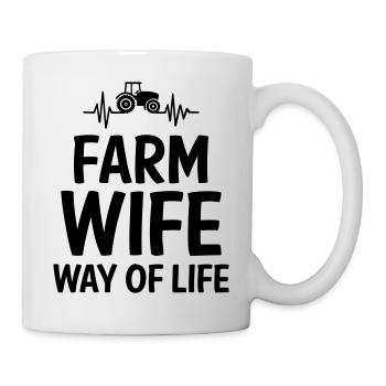 Mode de vie de la femme de ferme - Mug blanc - blanc - Droite