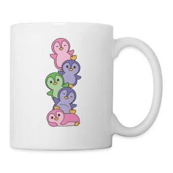 Trigender Flag Pride LGBTQ süße Pinguin - Tasse - Weiß - Rechts