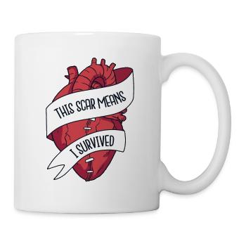This Scar Means I Survived Transplant Open Heart - Mug - white - Right