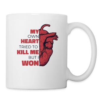My Own Heart Tried To Kill Me But I Won Open - Mug - white - Right