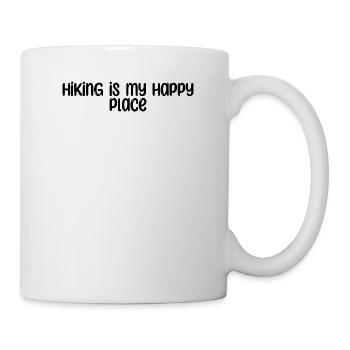 Wandern - Hiking is my happy place - Tasse - Weiß - Rechts
