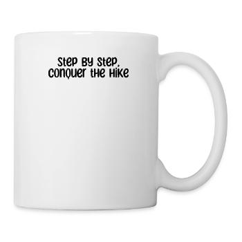 Hiking - Step by step, conquer the hike - Mug - white - Right