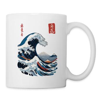 Vintage Japan Wave Sailboat Captain Aesthetic - Mug - white - Right