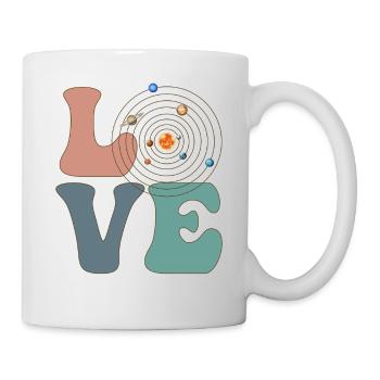 LIEBE Sonnensystem Astrologie Planeten - Tasse - Weiß - Rechts