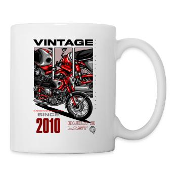 Vintage Motorrad Motorrad Motorrad Geburtstag 2010 - Tasse - Weiß - Rechts