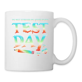 Retro Do Not Stress Do Your Best Test Day Saying - Mug - white - Right