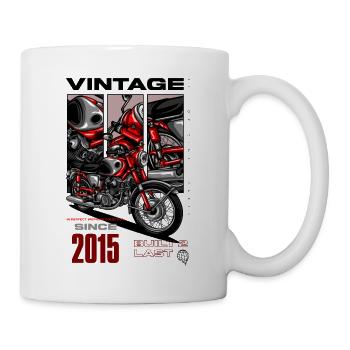 Vintage Motorcycle Bikers Motorbike Birthday 2015 - Mug - white - Right