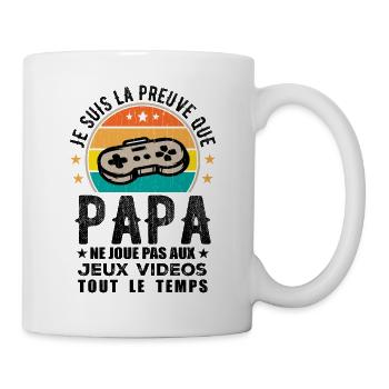 Proof that Dad doesn't play video games - Mug - white - Right