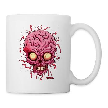 Sour and Funny, Zombie Brain Skull - Mug - white - Right
