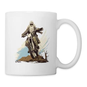 Old Hippie Magician: Old School Enduro Motocross - Mug - white - Right