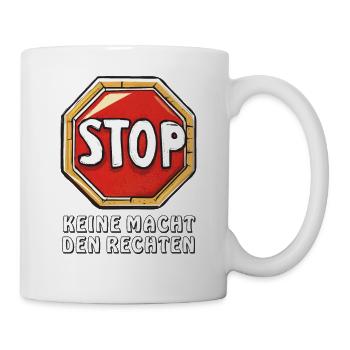 PANNEAU D’ARRÊT PAS DE PUISSANCE À DROITE - Mug blanc - blanc - Droite