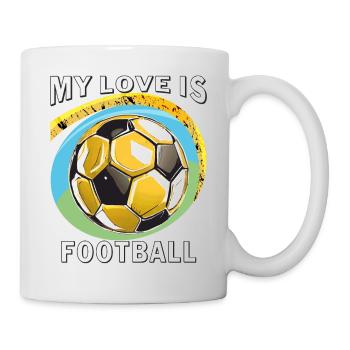 MY LOVE IS FOOTBALL - Tasse - Weiß - Rechts