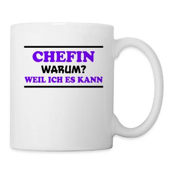 Chefin Spruch Familie Beruf Lustig Chefin Geschenk - Tasse - Weiß - Rechts