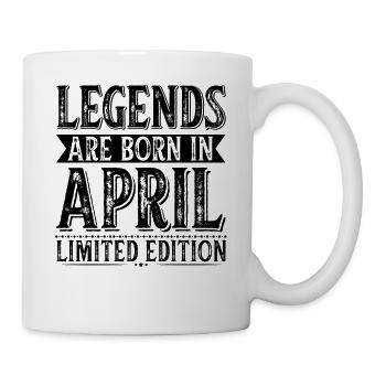 Legends are born in April limited edition Birthday - Tasse - Weiß - Rechts