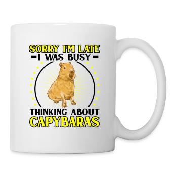 Capybara Trop tard Amérique du Sud Capybara - Mug blanc - blanc - Droite