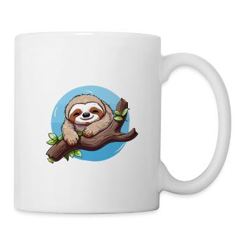 Meine Eltern Alle sagen ich bin faul Faultier - Tasse - Weiß - Rechts