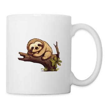 Meine Eltern Alle sagen ich bin faul Faultier - Tasse - Weiß - Rechts