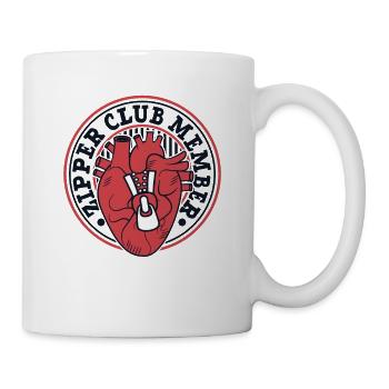 Zipper Club-Mitglied Herzschrittmacher-Katheter Open Heart - Tasse - Weiß - Rechts