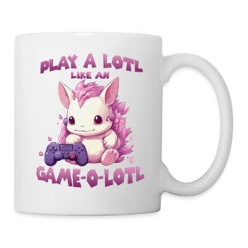 Kawaii Axolotl Gamer T | Anime Gamer Outfit | - Mug - white - Right