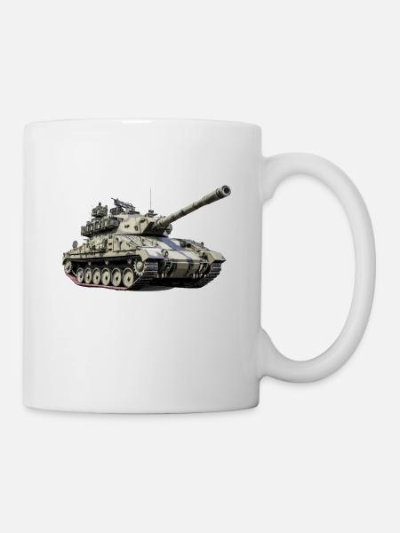 Legendärer Panzer Panzerhaubitze Soldaten - Tasse - Weiß