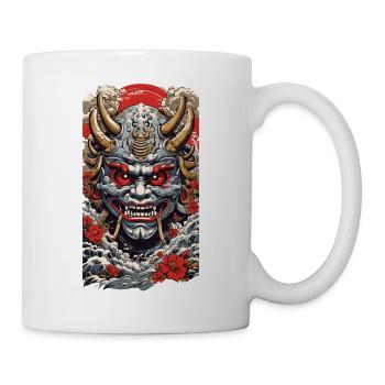 Aesthetic Yokai Oni Ukiyo-e Japanese Demon - Mug - white - Right