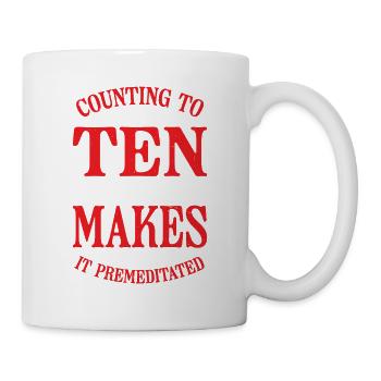 Compter jusqu’à dix le rend prémédité 21 - Mug blanc - blanc - Droite