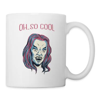 Cool Vampire Retro Halloween Beautiful Hot Fashion - Tasse - Weiß - Rechts