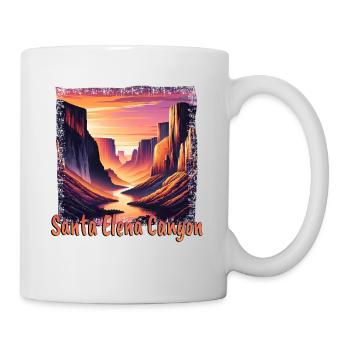 Santa Elena Canyon Texas États-Unis coucher de soleil couleurs - Mug blanc - blanc - Droite