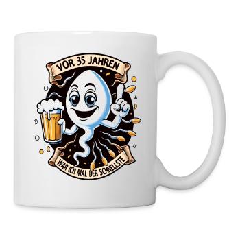 Vor 35 Jahren War Ich Schnellste - Tasse - Weiß - Rechts
