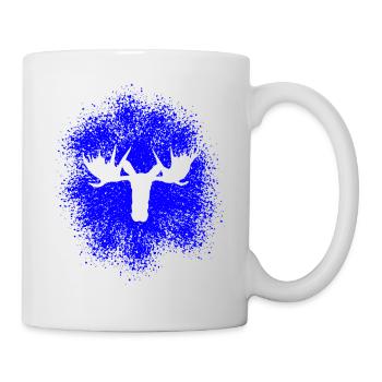 Majestic moose head for outdoor fans and hunters - Mug - white - Right