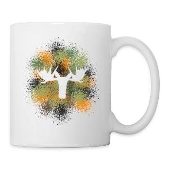 Majestic moose head for outdoor fans and hunters - Mug - white - Right