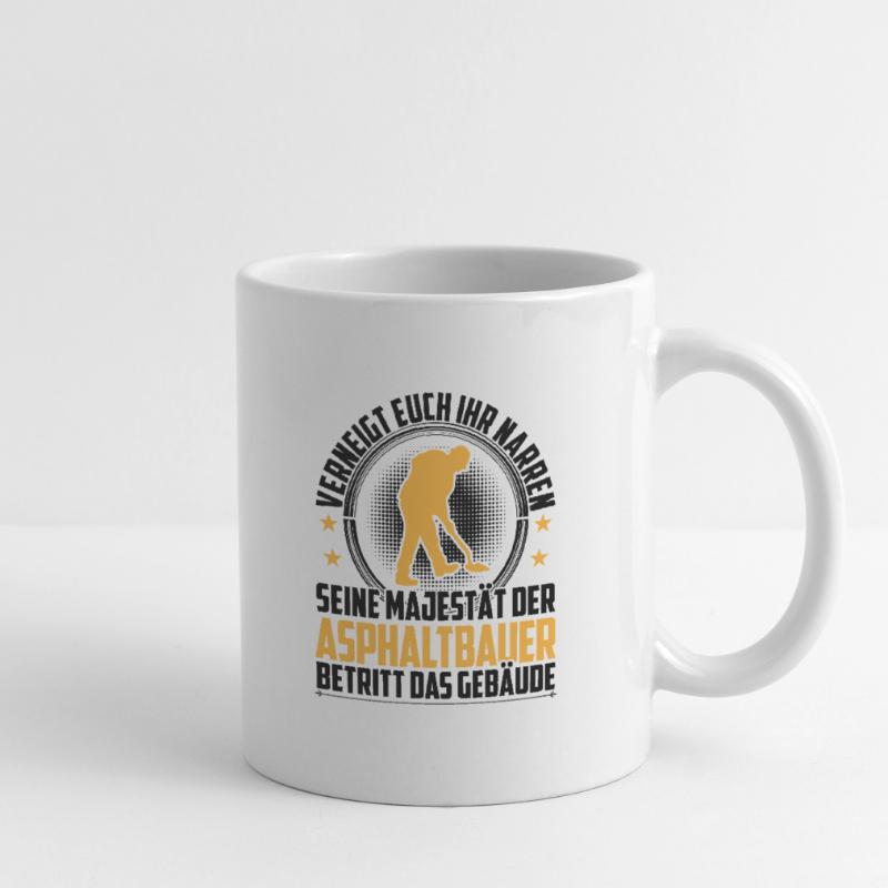 Le constructeur d’asphalte s’incline devant vous constructeur de routes Mug blanc