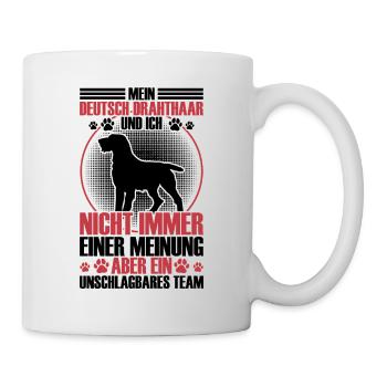 Deutsch Drahthaar ist unschlagbar - Tasse - Weiß - Rechts