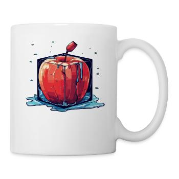 Würfel Apfel Cube Apple - Tasse - Weiß - Rechts