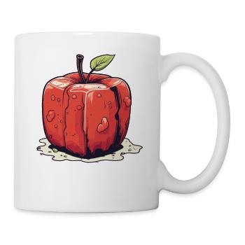 Würfel Apfel Cube Apple - Tasse - Weiß - Rechts