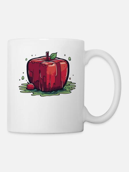 Würfel Apfel Cube Apple - Tasse - Weiß