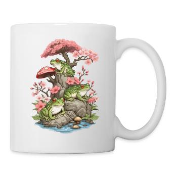 Goblincore Streetwear Esthétique Vintage Grenouille - Mug blanc - blanc - Droite