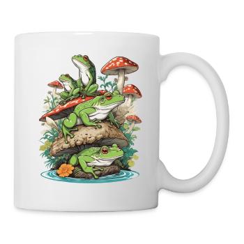 Frog Streetwear Aesthetic Vintage Design - Mug - white - Right