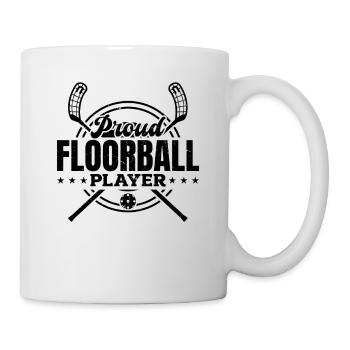 Fier joueur de floorball - Jeu de floorball unihockey - Mug blanc - blanc - Droite