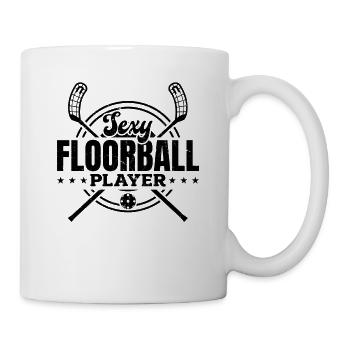 Joueur de floorball sexy - Jeu de floorball Unihockey - Mug blanc - blanc - Droite