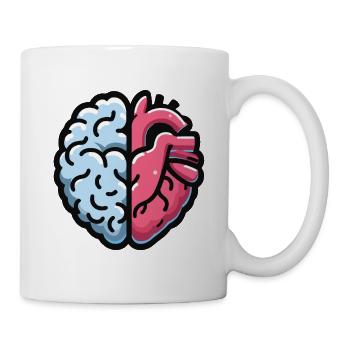 Half Heart Half Brain: Mindfulness Neuroradiology - Mug - white - Right