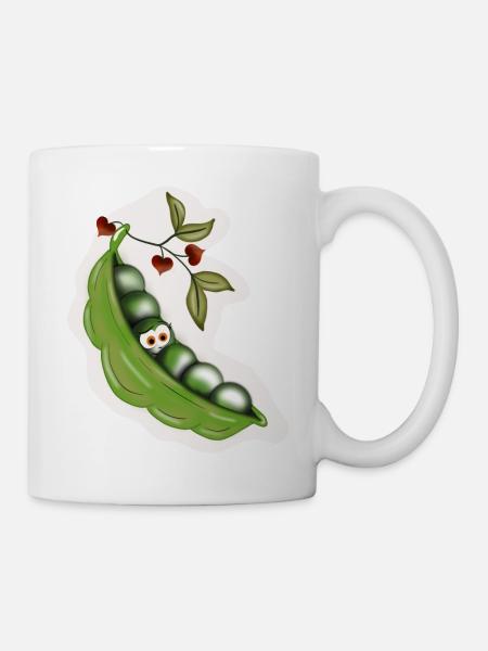 Erbsen - Tasse - Weiß