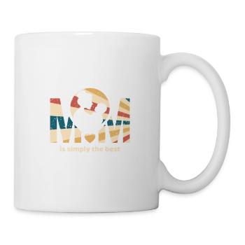 MOM IS SIMPLY THE BEST HEART IDEA DESIGN - Mug - white - Right