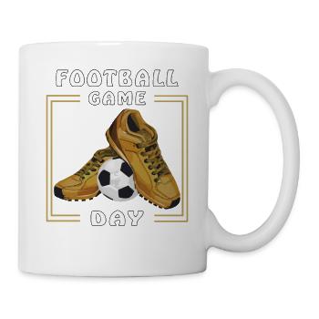 FUßBALL FUßBALLSCHUHE FOOTBALL GAME DAY - Tasse - Weiß - Rechts